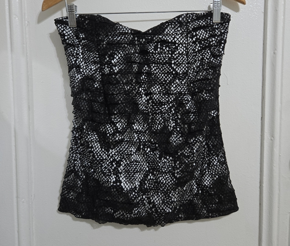 Elegant Black and Silver Women's Top